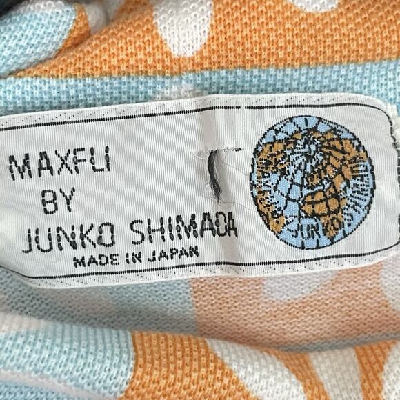 Vintage Junko Shimada Maxfli Dunlop Polo Shirt Daisy Mod Print 70s 80s Japan - Picture 4 of 7